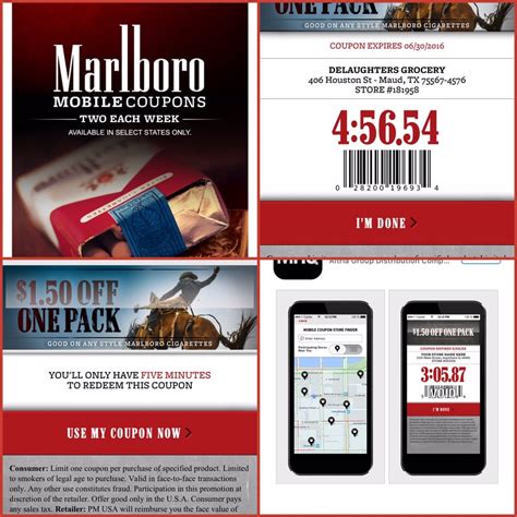 For questions about coupons, payments, or denials, please contact our Trade Relations Response Line at (800) 285-7602 or our Altria Response line at (800) 769-6449. . Marlboro coupon app